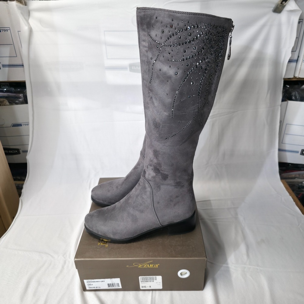 Azura Aishaberry Gray Women's Boots Size 8.5 New In Box